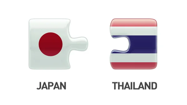 Thailand Japan  Puzzle Concept — Stock Photo, Image