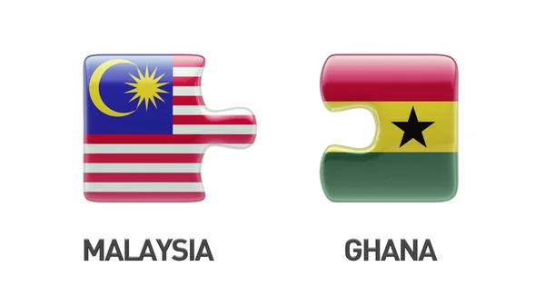 Malesia Ghana Puzzle Concept — Foto Stock