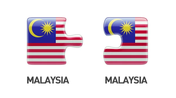 Malasia Puzzle Concepto — Foto de Stock