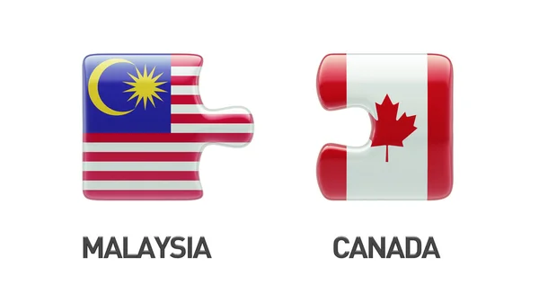 Canada Malesia Puzzle Concept — Foto Stock