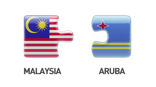 Aruba Malasia Puzzle Concepto — Foto de Stock