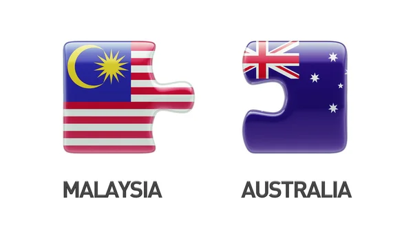 Austrálie Malajsie logická koncepce — Stock fotografie