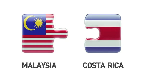 코스타 리카 말레이시아 퍼즐 개념 — 스톡 사진