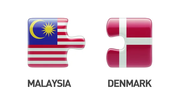 Denemarken Maleisië puzzel Concept — Stockfoto