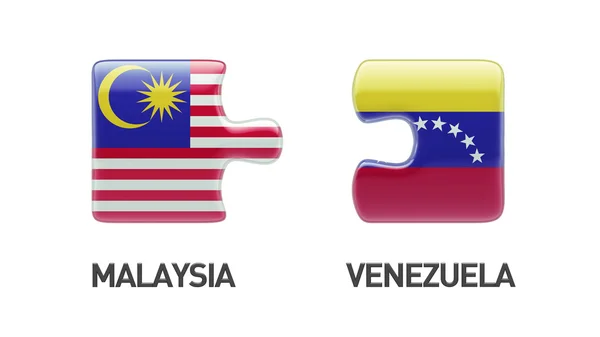 Venezuela Malesia Puzzle Concept — Foto Stock