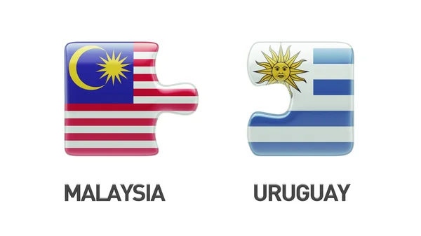 Uruguay Malesia Puzzle Concept — Foto Stock