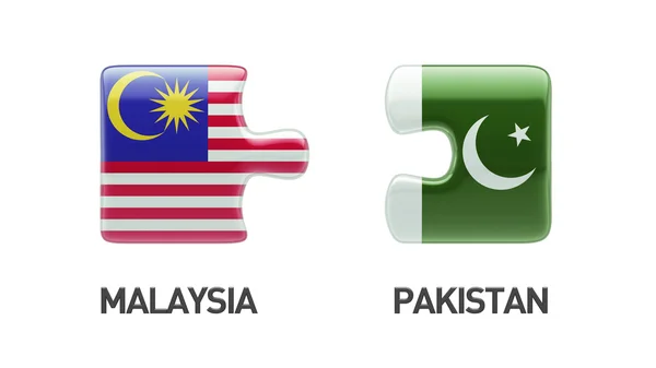 Pakistan Malaysia  Puzzle Concept — Stock Photo, Image