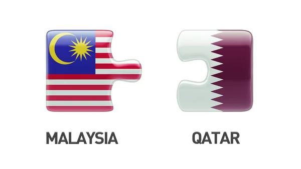 Katar Malajsie logická koncepce — Stock fotografie