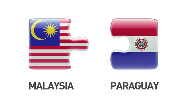 Paraguay Malasia Puzzle Concepto — Foto de Stock