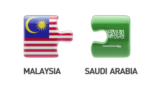 Σαουδική Αραβία Μαλαισία παζλ έννοια — Φωτογραφία Αρχείου