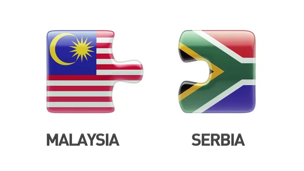 Südafrika Malaysia Puzzle-Konzept — Stockfoto