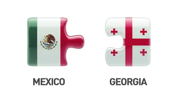 Mexico Georgia Puzzle Concept — Stock Photo, Image