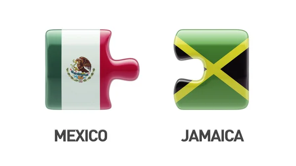 México Jamaica Puzzle Concept — Fotografia de Stock