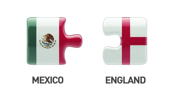 Engeland Mexico puzzel Concept — Stockfoto