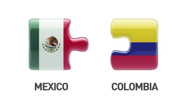 Kolumbia Meksyk logiczne pojęcia — Zdjęcie stockowe
