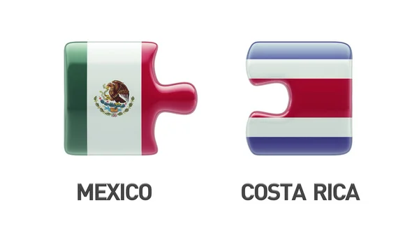코스타리카 멕시코 퍼즐 개념 — 스톡 사진