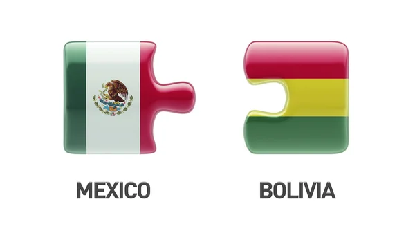 Bolivia Mexico Puzzle Concept — Stock Photo, Image