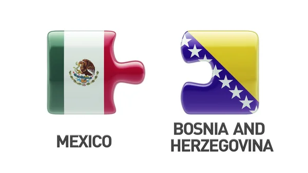 Bosnia y Herzegovina México Puzzle Concept —  Fotos de Stock