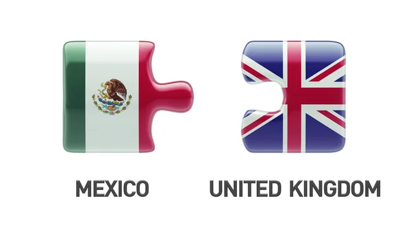 Regno Unito Messico Puzzle Concept — Foto Stock