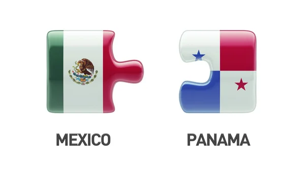 Panamá México Puzzle Concepto — Foto de Stock