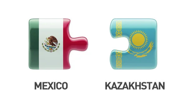 Kazajstán México Puzzle Concept — Foto de Stock