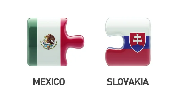Eslovaquia México Puzzle Concept — Foto de Stock