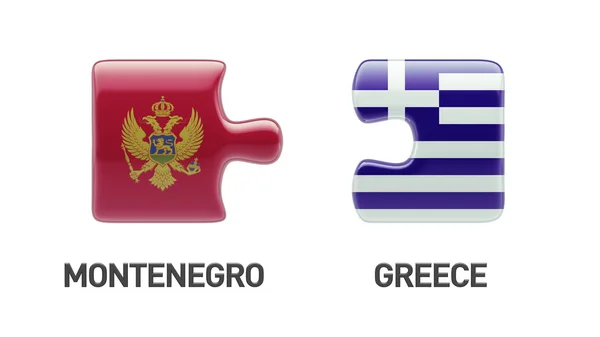 Montenegro Griekenland puzzel Concept — Stockfoto