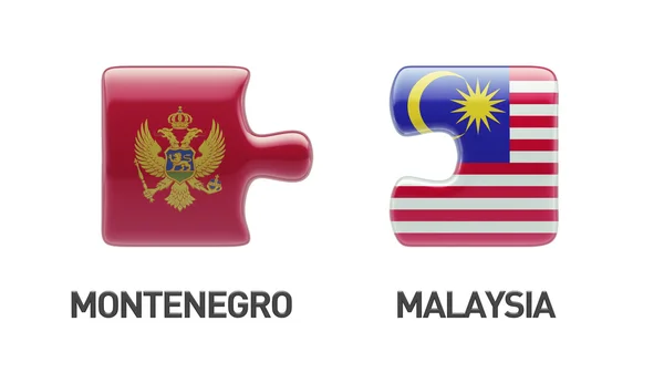 Montenegro Malasia Puzzle Concepto — Foto de Stock