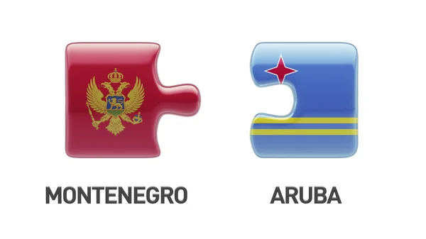 Aruba Montenegro Puzzle Concepto — Foto de Stock