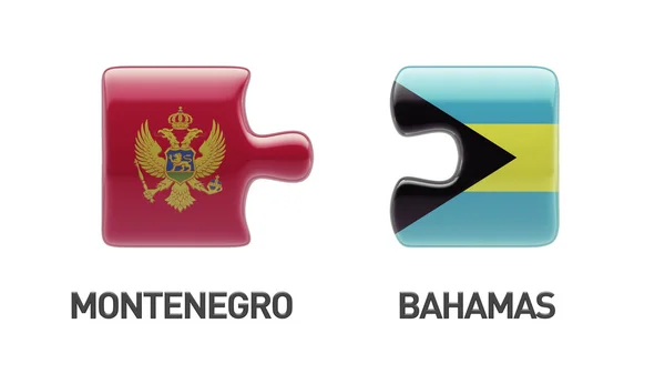Bahama's Montenegro puzzel Concept — Stockfoto