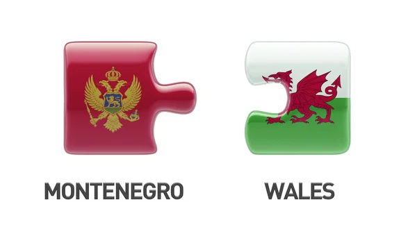 Wales Montenegro puzzel Concept — Stockfoto
