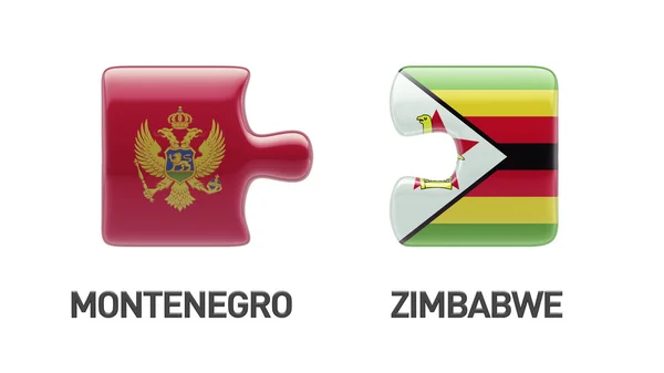 Zimbabwe Montenegro puzzel Concept — Stockfoto