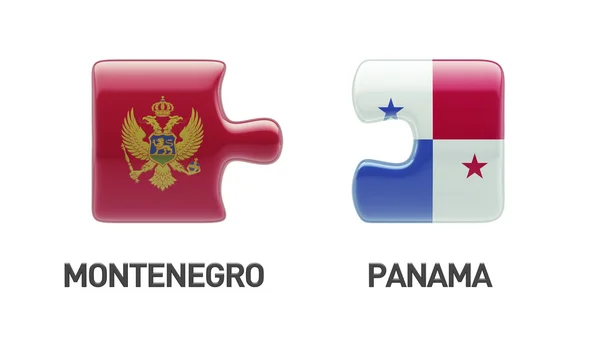 Panamá Montenegro Puzzle Concepto — Foto de Stock