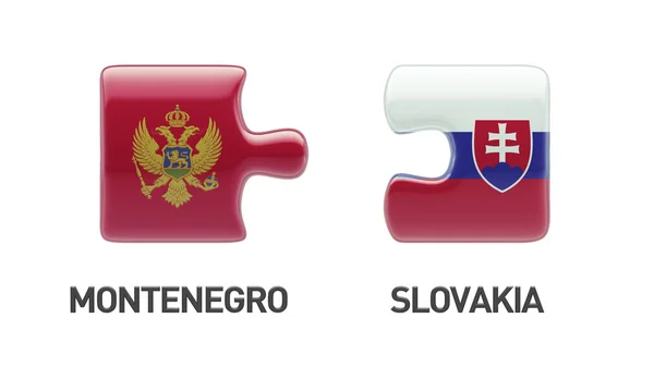 Eslovaquia Montenegro Puzzle Concepto — Foto de Stock