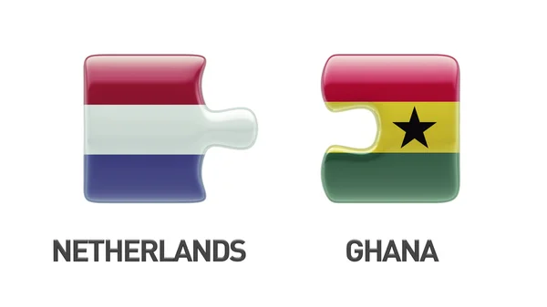 Netherlands Ghana  Puzzle Concept — Stock Photo, Image