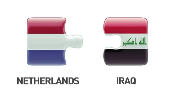 Nederland Irak puzzel Concept — Stockfoto