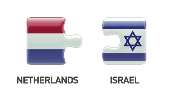 Netherlands Israel  Puzzle Concept — Stock Photo, Image