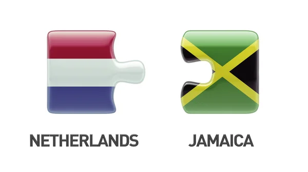 Ολλανδία Τζαμάικα παζλ έννοια — Φωτογραφία Αρχείου