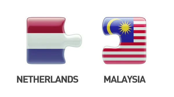 Países Bajos Malasia Puzzle Concept — Foto de Stock
