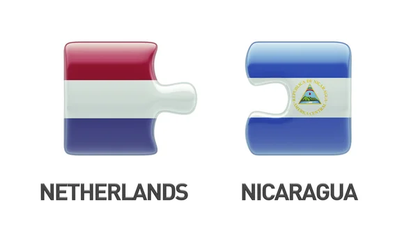 Nikaragua Hollanda bulmaca kavramı — Stok fotoğraf