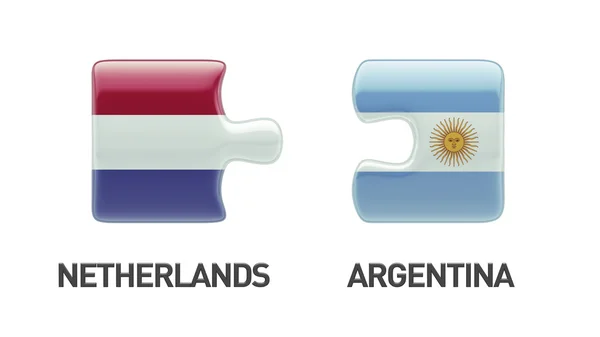 Argentinien Niederlande Puzzle-Konzept — Stockfoto