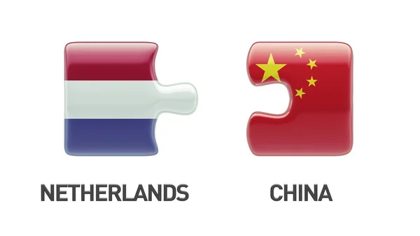 Chine Pays-Bas Puzzle Concept — Photo