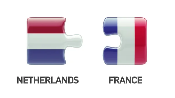 France Netherlands  Puzzle Concept — Stock Photo, Image