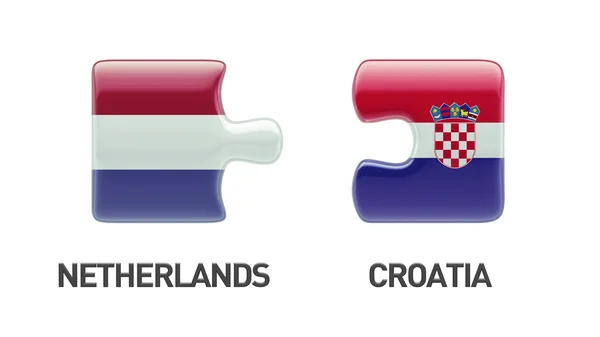 Horvátország Hollandia nehézség koncepció — Stock Fotó