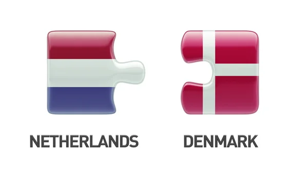 Denmark Netherlands  Puzzle Concept — Stock Photo, Image