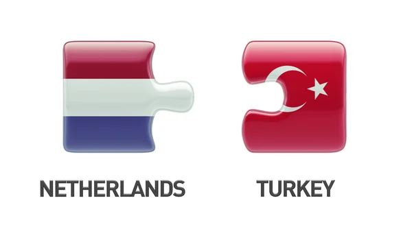 Turquie Pays-Bas Puzzle Concept — Photo