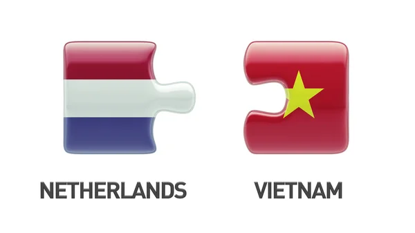 Vietnam Netherlands  Puzzle Concept — Stock Photo, Image