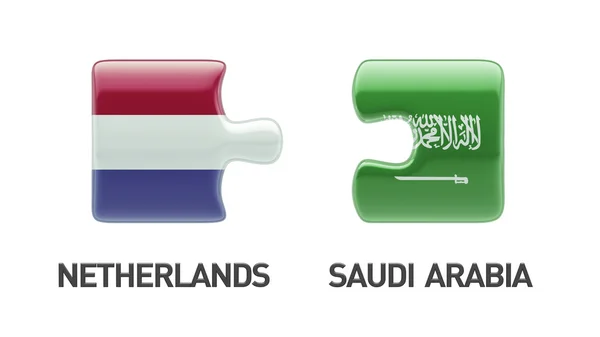 Saoedi-Arabië Nederland puzzel Concept — Stockfoto