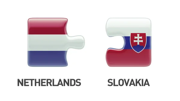 Slovakia Netherlands  Puzzle Concept — Stock Photo, Image