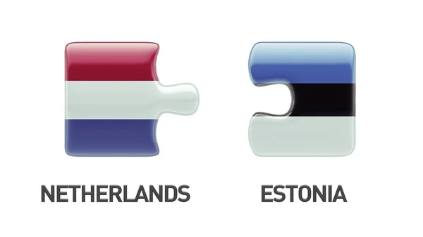 Estonia Netherlands  Puzzle Concept — Stock Photo, Image